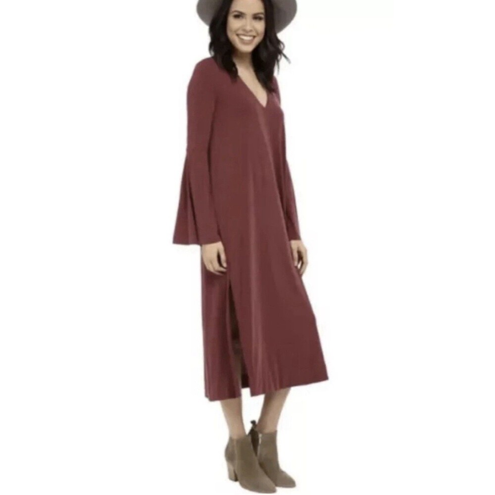 Free People Fine Romance Keyhole High Slit Tunic Dress Sz S